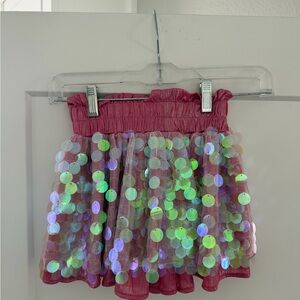 Lola + The Boys Pink Sequin Skort